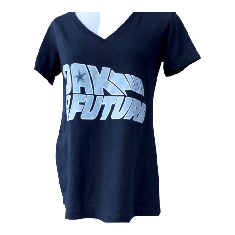 COWBOYS Dak 2 the Future Tee IDEAL T by Next Level Women’s Large Navy